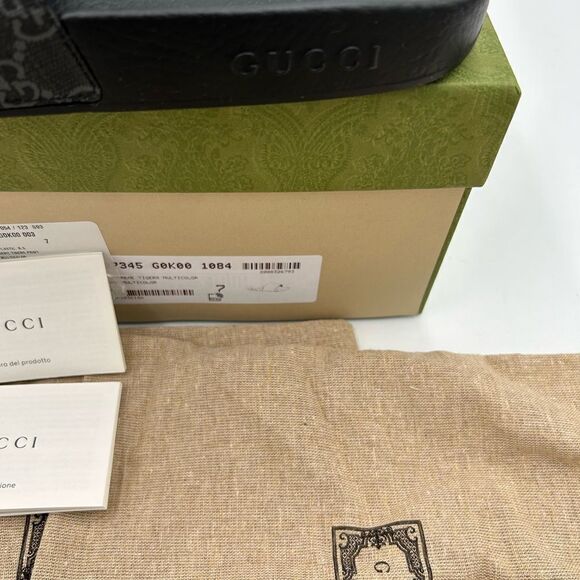 Men’s Gucci GG Supreme tiger print Pool slides size size 7 made in Italy - Picture 5 of 8